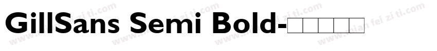 GillSans Semi Bold字体转换